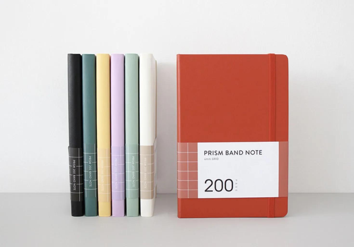 Prism 200p Hardcover Band Grid Notebook