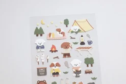 Puppy's Camping Deco Sticker