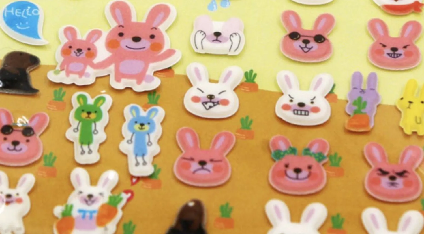 Rabbit Emoji Puffy Sticker