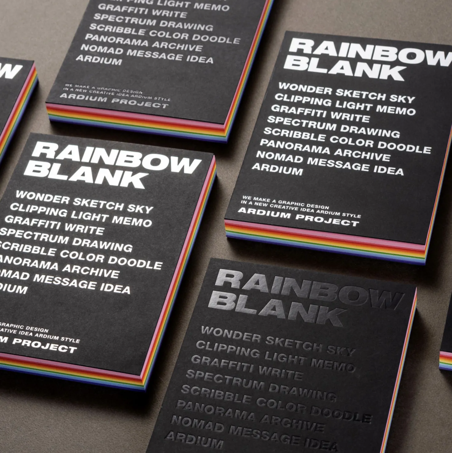 Rainbow Blank Colorful Notebook
