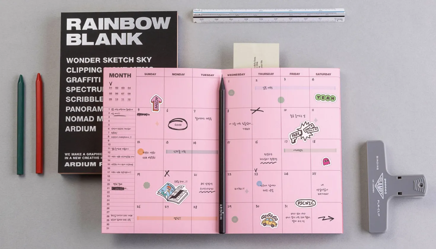 Rainbow Blank Colorful Notebook