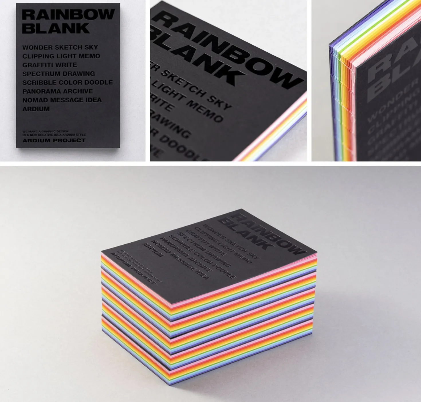 Rainbow Blank Colorful Notebook