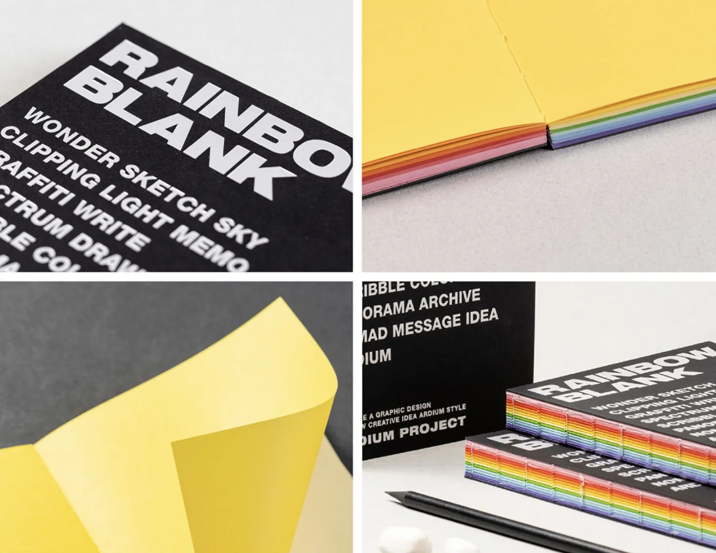 Rainbow Blank Colorful Notebook