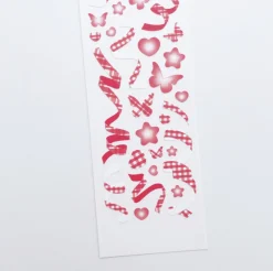 Rainbow Check Confetti Slim Sticker