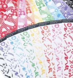 Rainbow Check Confetti Slim Sticker