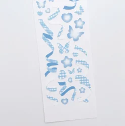 Rainbow Check Confetti Slim Sticker