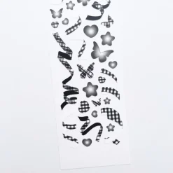 Rainbow Check Confetti Slim Sticker