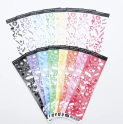 Rainbow Check Confetti Slim Sticker
