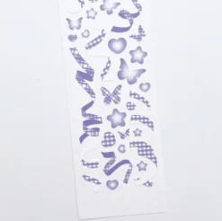 Rainbow Check Confetti Slim Sticker
