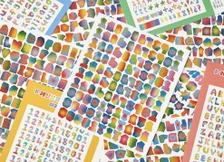 Rainbow Typo Alphabet Sticker