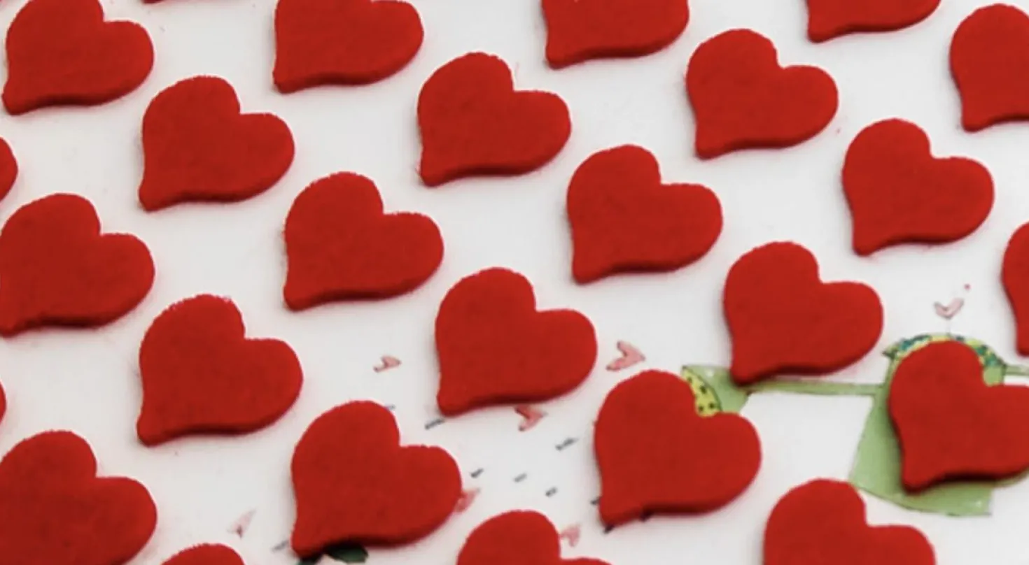 Red Heart Felt Deco Sticker
