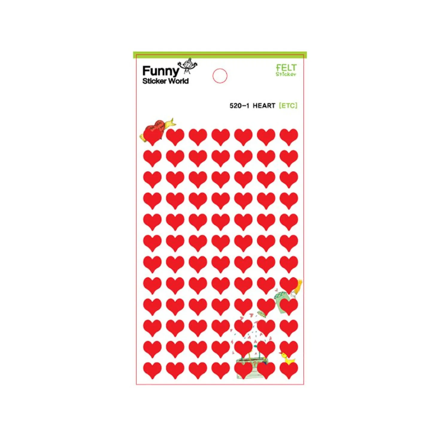 Red Heart Felt Deco Sticker