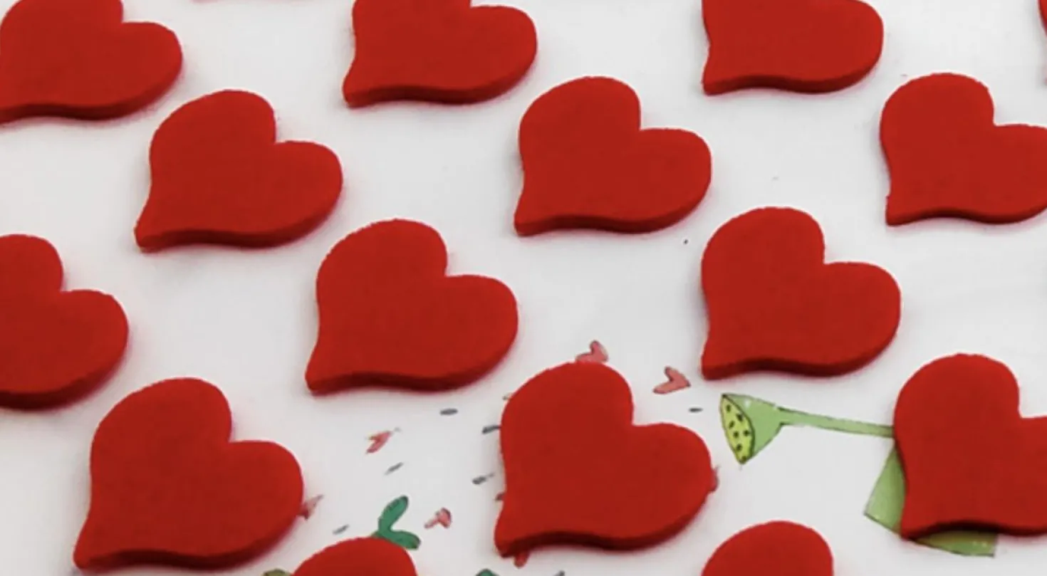 Red Heart Felt Deco Sticker