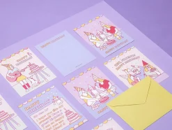 Retro Birthday Card & Envelope Set