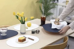 Reversible Two-Tone Flat Vegan Leather Tray