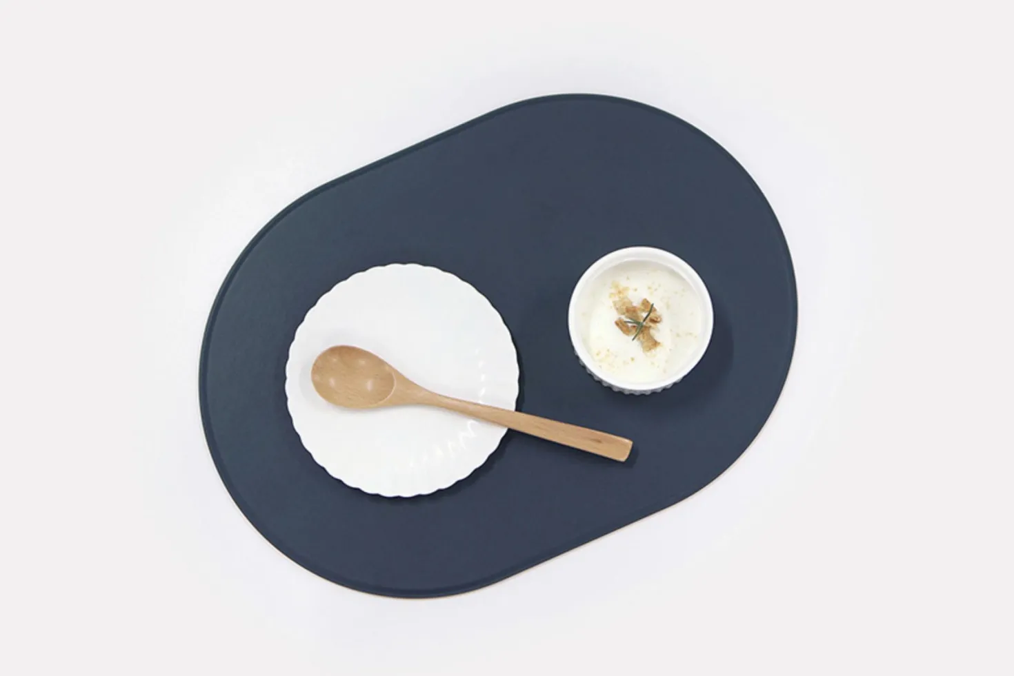 Reversible Two-Tone Flat Vegan Leather Tray