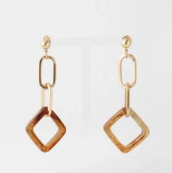 Rhombus Gold Earrings