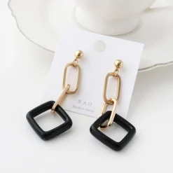 Rhombus Gold Earrings