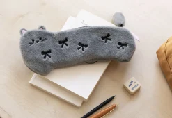 Ribbon Cat Fluffy Pen Pouch