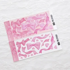 Ribbon Heart Slim Sticker