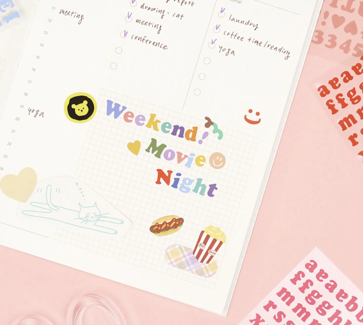 Roly Poly Alphabet Removable Sticker