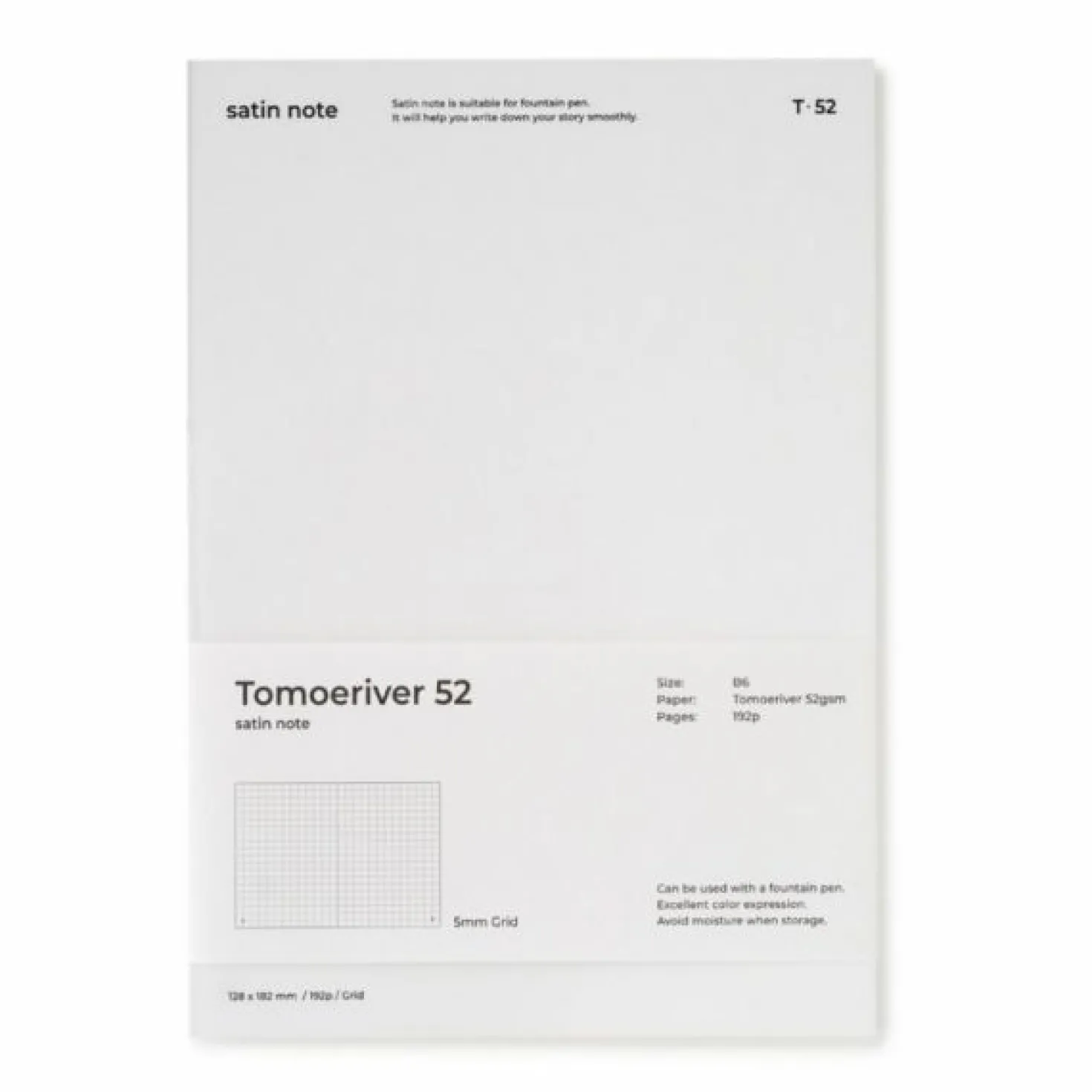 Satin T52 B6 Fountain Friendly Notebook