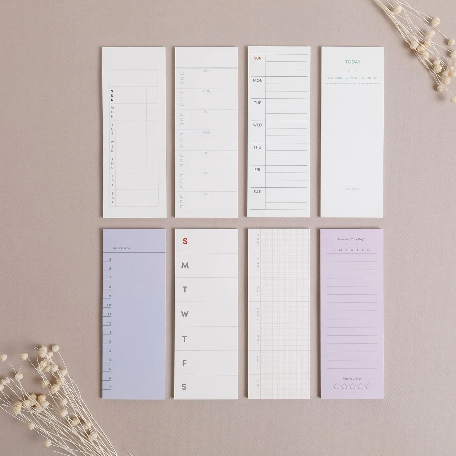 Slim Schedule Sticky Note v2