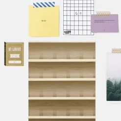Small Bookshelf Poster & Sticker Set