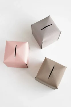 Small Edge Leather Tissue Cover