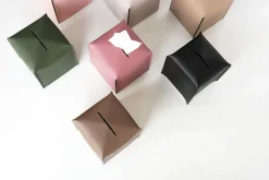Small Edge Leather Tissue Cover