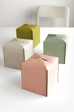 Small Edge Leather Tissue Cover