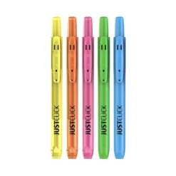 Small Just Click Retractable Highlighter Set