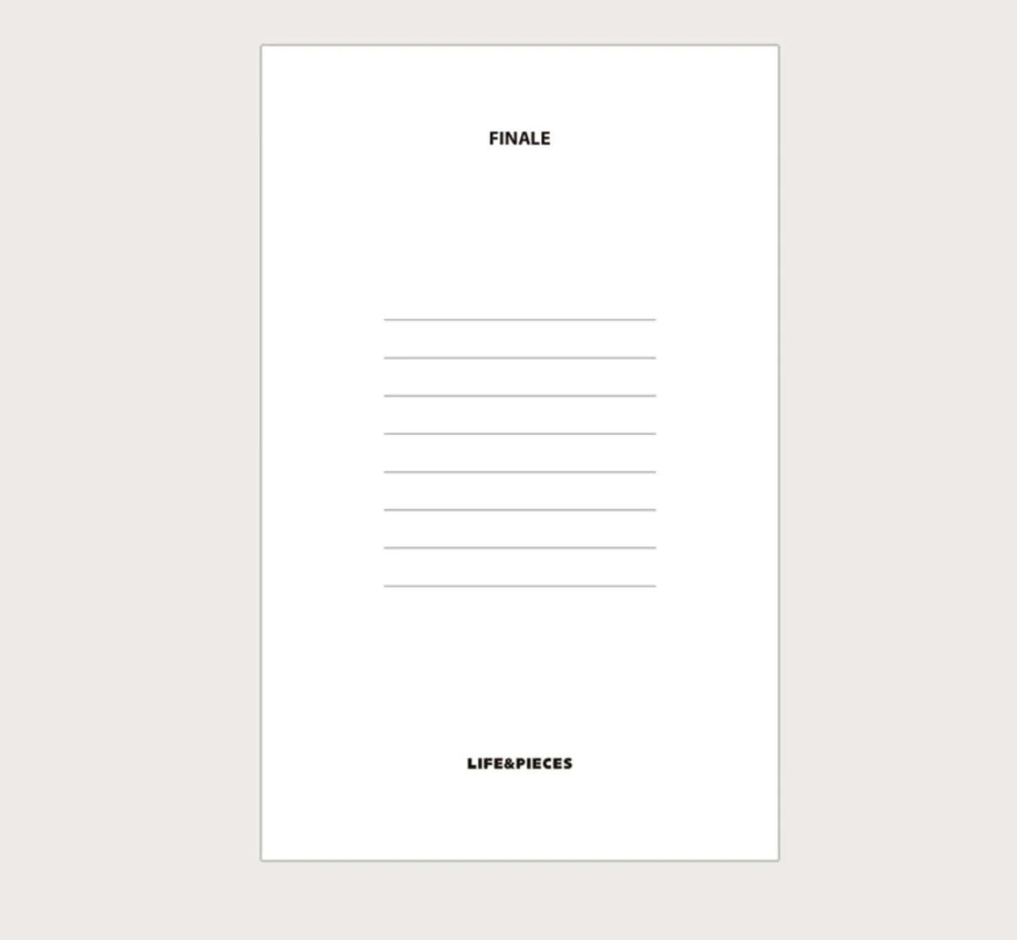 Small Life & Pieces Notebook v3