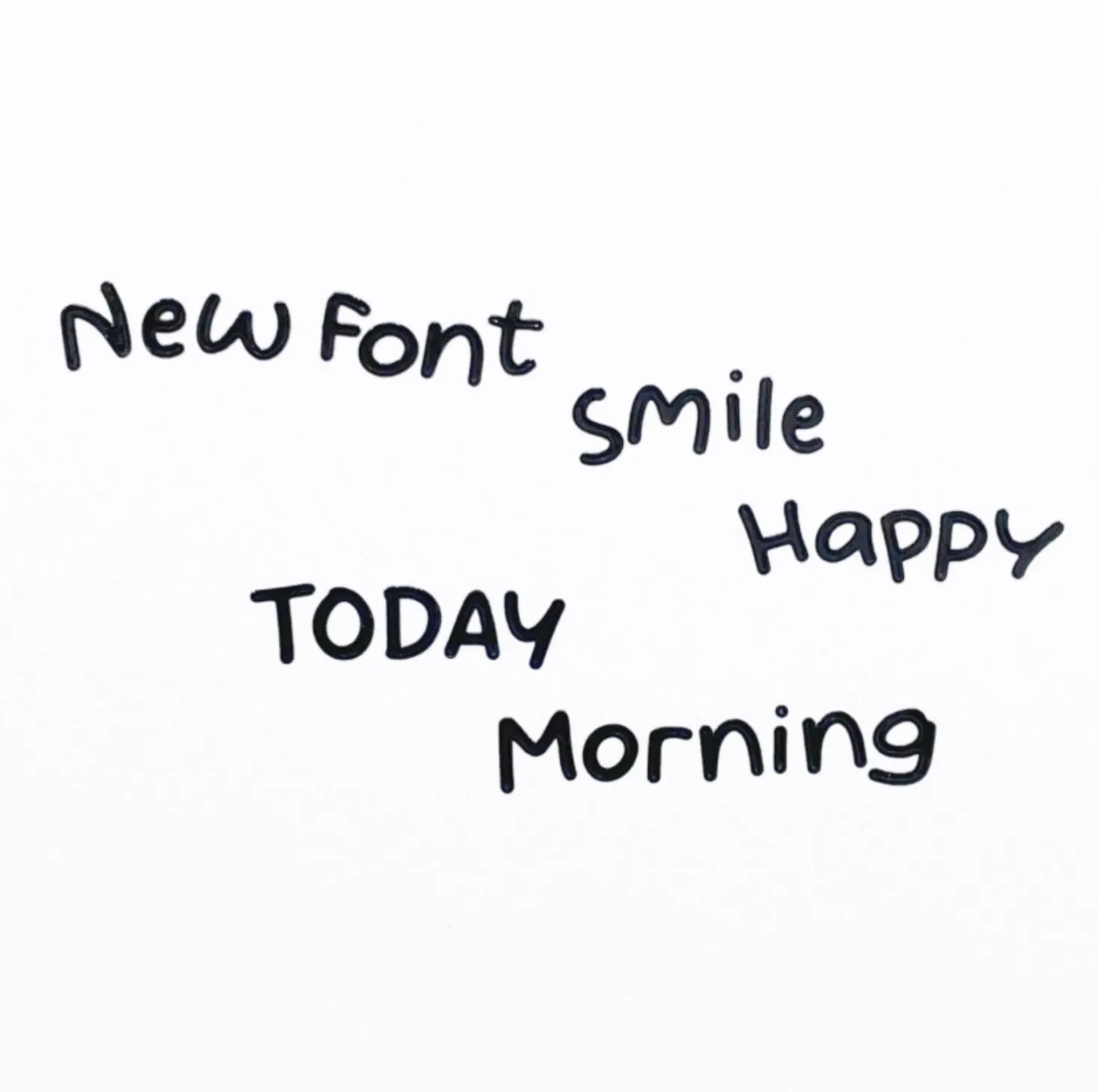 Smile Round Alphabet Slim Sticker