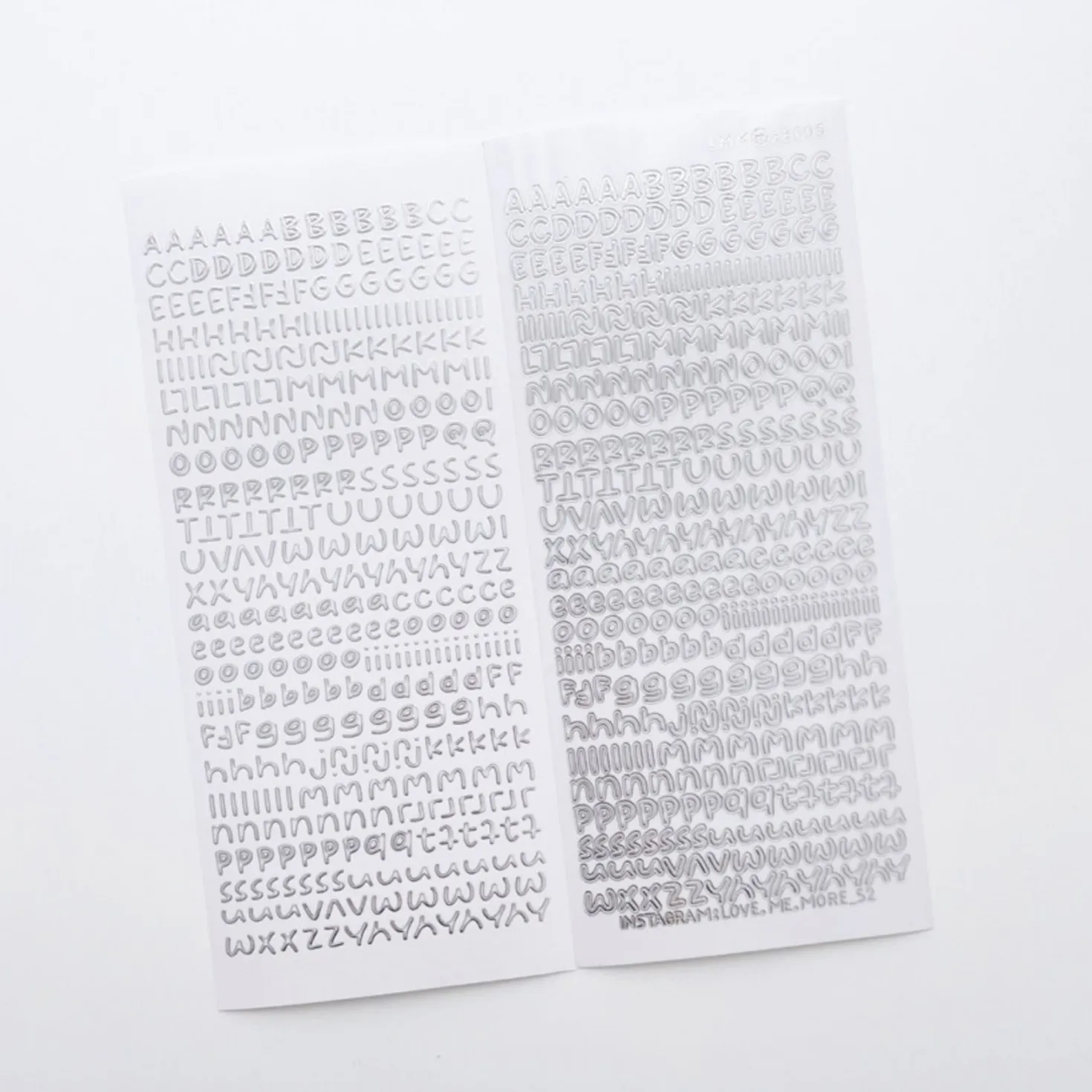 Smile Round Alphabet Slim Sticker