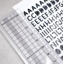 Smile Round Alphabet Slim Sticker