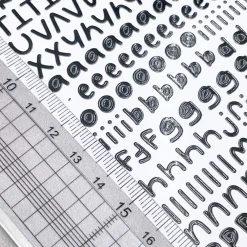 Smile Round Alphabet Slim Sticker
