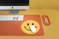 Smile Vegan Leather Mouse Pad