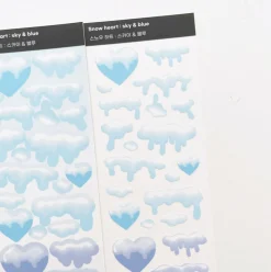 Snow Heart Slim Sticker