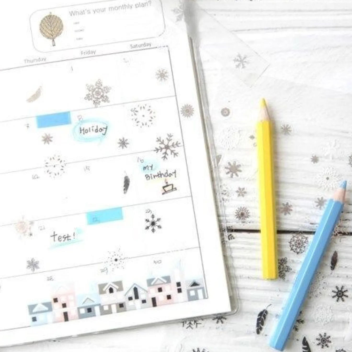 Snow Town Deco Sticker