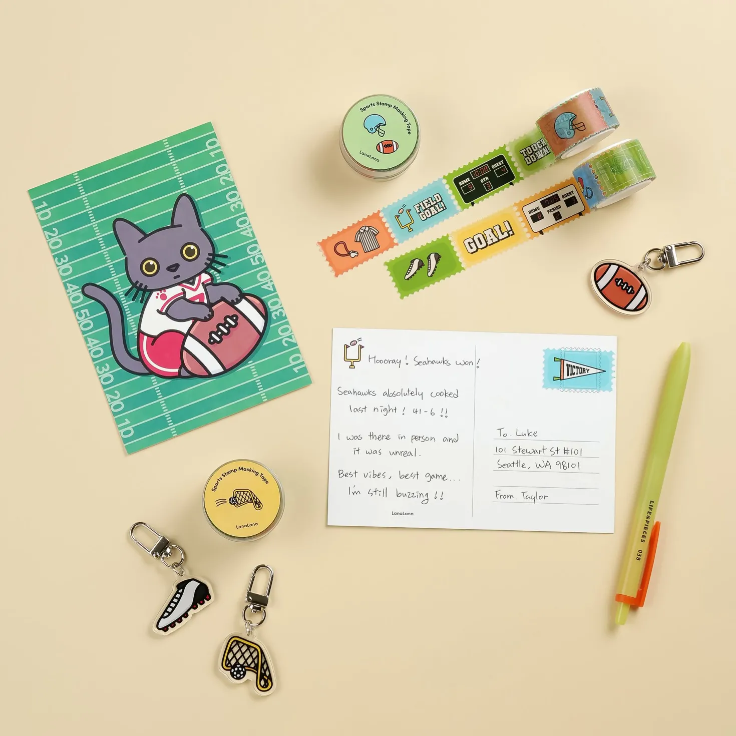 Sports Acrylic Key Ring v1