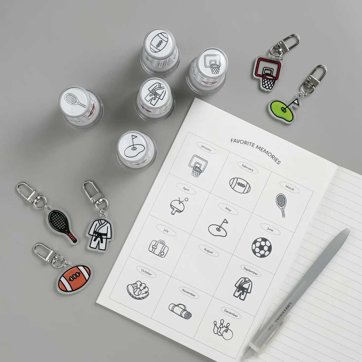 Sports Acrylic Key Ring v1