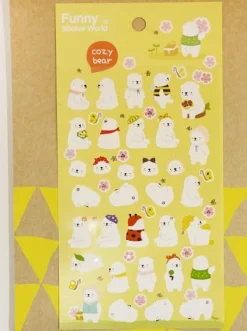 Spring Cozy Bear Deco Sticker