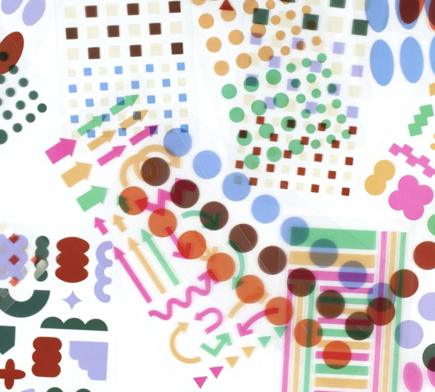 Square Pigment See-through Sticker
