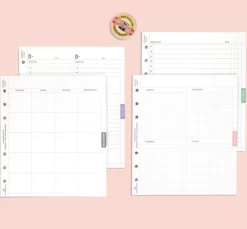 Square Plan 6 Ring A6 Wide Note Refill