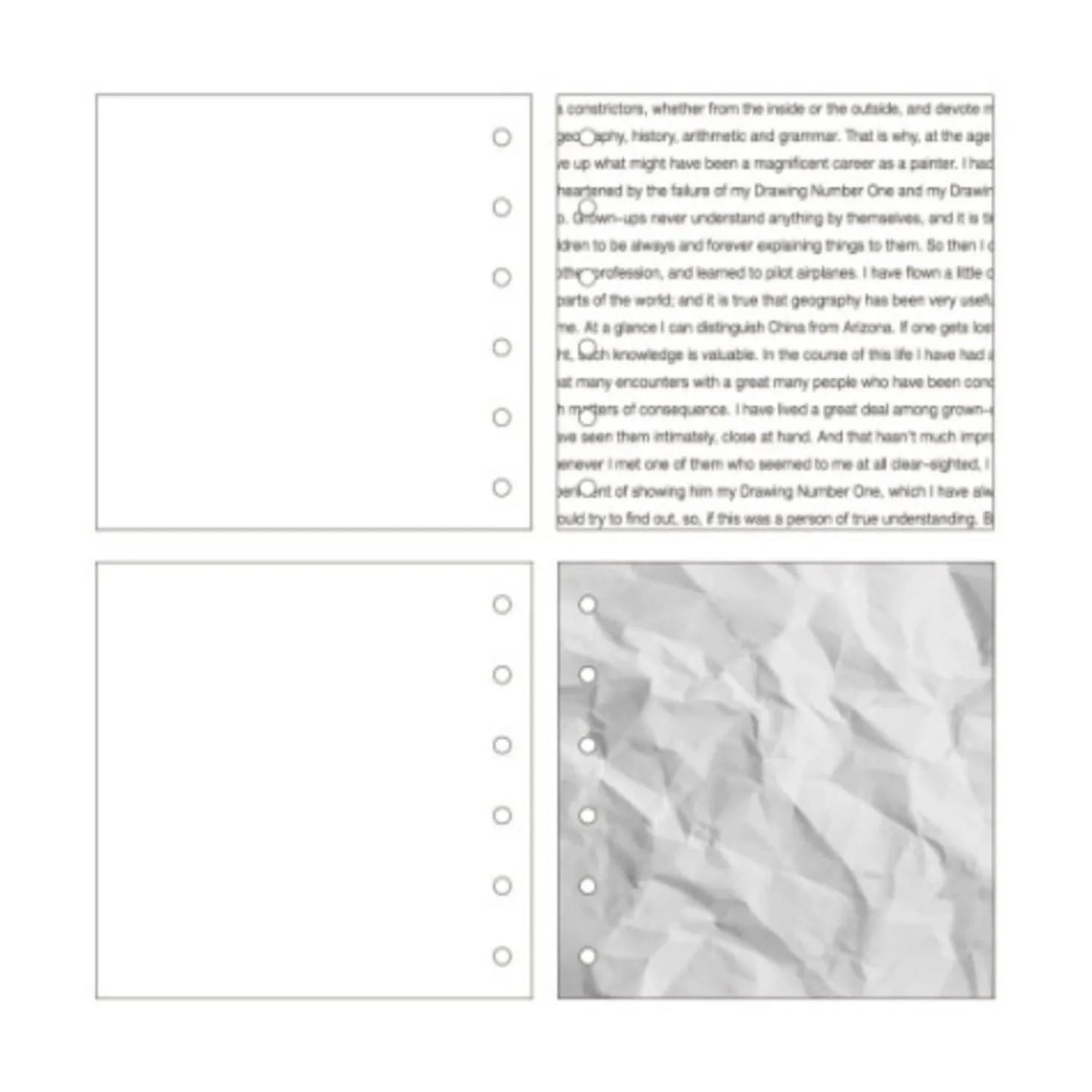 Square 6 Ring A7 Note Refill