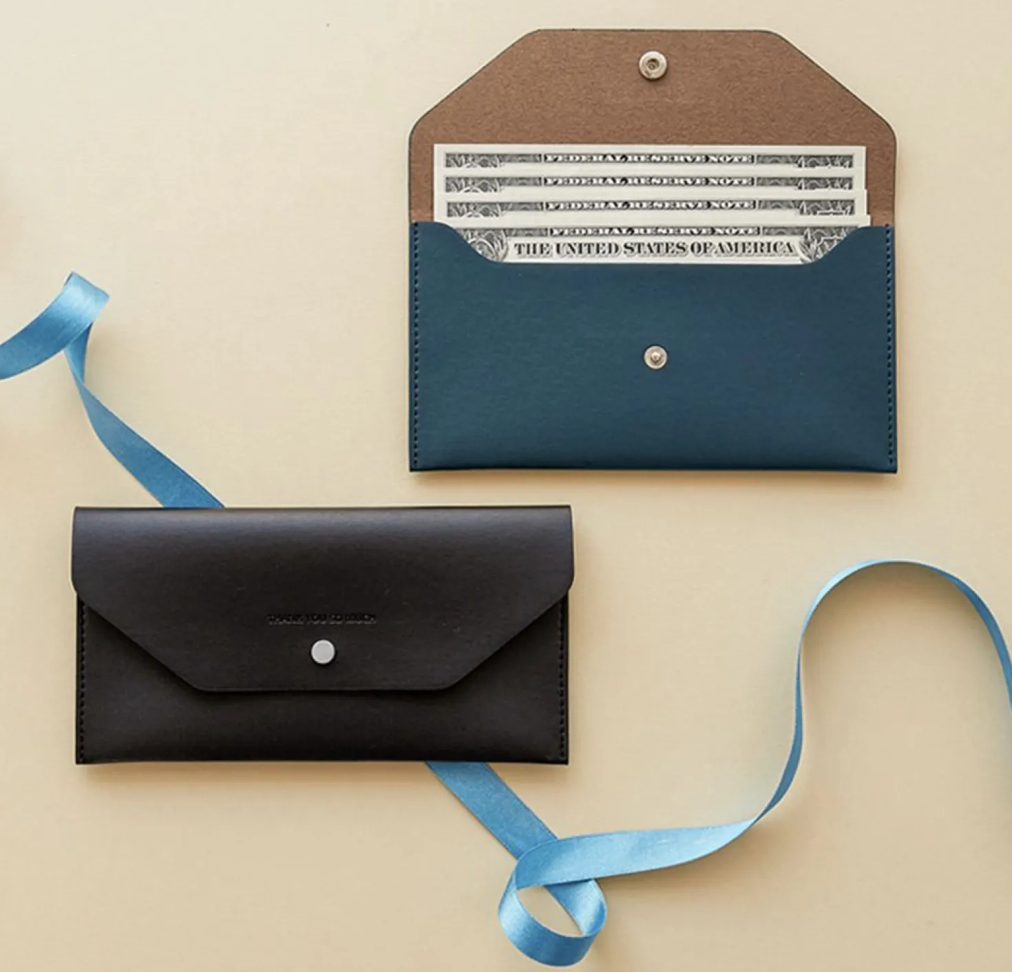 Thank You Vegan Leather Slim Pouch