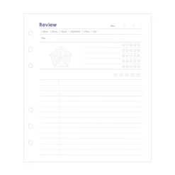 Themed 6 Ring A6 Wide Note Refill