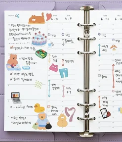 Time Tracking 6 Ring A6 Planner Refill
