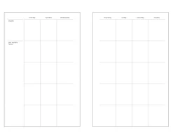 Time Tracking 6 Ring A6 Planner Refill